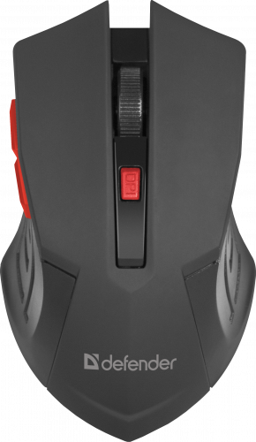 Беспроводная мышь DEFENDER Accura MM-275, 6 кнопок, 800-1600 dpi, USB, красный, (1/40) (52276) фото 4