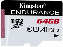 Карта памяти MicroSD  64GB  Kingston Class 10 Canvas Select High Endurance UHS-I A1 V30 U1 (95 Mb/s) без адаптера (SDCE/64GB)