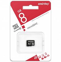 Карта памяти MicroSD  8GB  Smart Buy Class 10 без адаптера (SB8GBSDCL10-00)