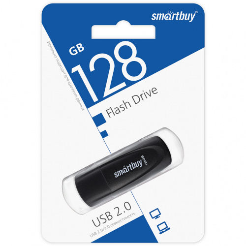 Флеш-накопитель USB  128GB  Smart Buy  Scout  чёрный (SB128GB2SCK)