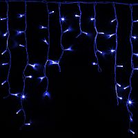 Гирлянда NEON-NIGHT Айсикл (бахрома) светодиодный, 5,6 х 0,9 м, белый провод "КАУЧУК", 230 В, диоды синие, 240 LED  (1/3) (255-283)