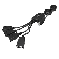 Разветвитель RITMIX CR-2405, черный, USB 2.0, 4 порта (1/2/50) (15119259)