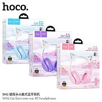 Наушники полноразмерные HOCO W42 Cat Ears, bluetooth 5.3, 400мАч, цвет: фиолетовый (1/42) (6931474795854)