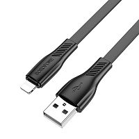 Кабель USB - 8 pin Borofone BX85 Auspicious, 1.0м, 2.4A, цвет: чёрный (1/360) (6974443387070)
