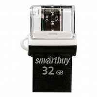Флеш-накопитель USB  32GB  Smart Buy  Poko  OTG  чёрный (SB32GBPO-K)