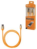 Дата-кабель TDM ДК 13, USB - micro USB, 1 м, силиконовая оплетка, оранжевый, (1/200) (SQ1810-0313)