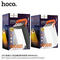 Мобильный аккумулятор Аккумулятор внешний HOCO J107 Super , пластик, дисплей, 90000mAh, PD3.0, 3,0А, цвет: чёрный (1/9) (6931474790965)