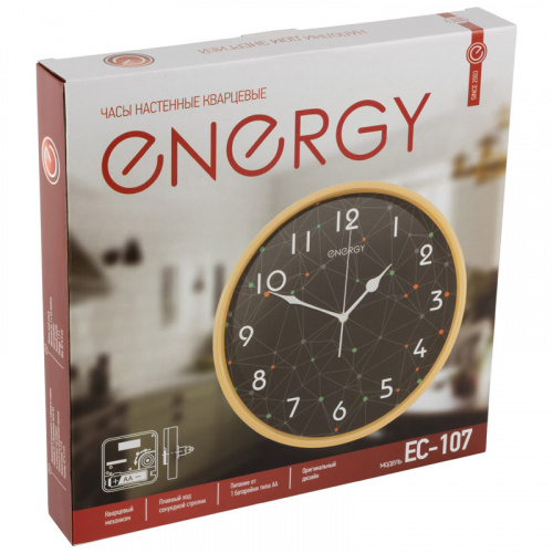 Часы настенные кварцевые ENERGY модель ЕС-107 круглые (1/10) (009480) фото 2