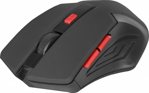 Беспроводная мышь DEFENDER Accura MM-275, 6 кнопок, 800-1600 dpi, USB, красный, (1/40) (52276) фото 6