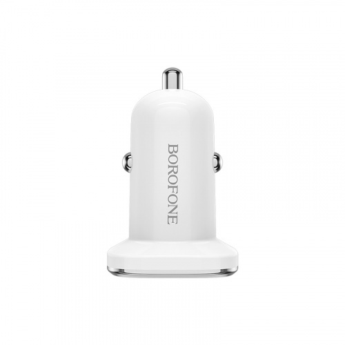 Блок питания автомобильный 1 USB Borofone BZ12A, Lasting power, 3A, пластик, QC3.0, цвет: белый (1/44/176) (6931474708687) фото 5