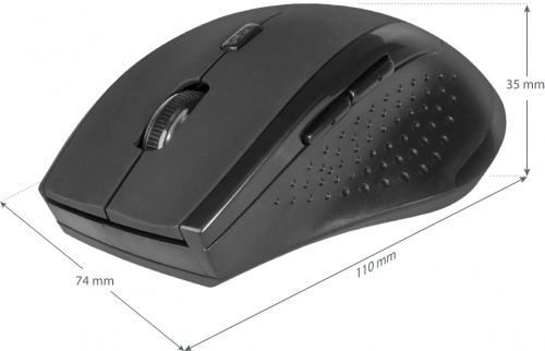 Беспроводная мышь DEFENDER Accura MM-365, 6 кнопок, 800-1600 dpi, USB, черный (1/40) (52365) фото 11