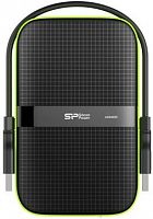 Внешний HDD  Siliсon Power  4 TB  A60 Armor, чёрный/зелёный, 2.5", USB 3.0 (SP040TBPHDA60S3K)