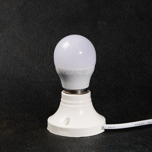 Лампа светодиодная REXANT Шар (GL) 9,5 Вт E27 903 лм 2700 K теплый свет (10/100) (604-039) фото 6