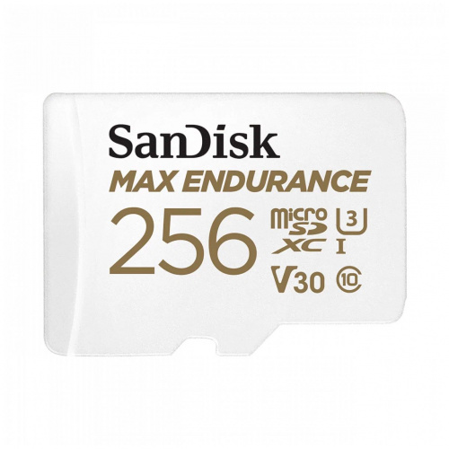 Карта памяти MicroSDXC  256GB  SanDisk Class 10 Max Endurance UHS-I V30 U3 (100 Mb/s) + SD адаптер (SDSQQVR-256G-GN6IA)