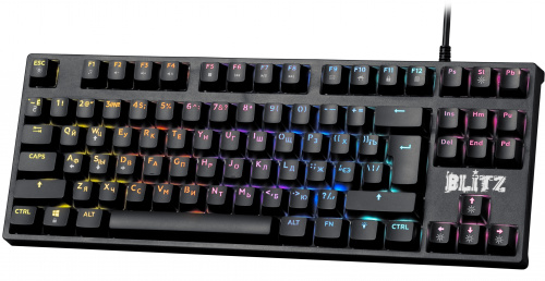Клавиатура проводная игровая механическая DEFENDER Blitz GK-240L RU,Rainbow, черная (45240) фото 5