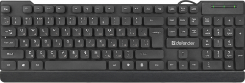 Клавиатура проводная DEFENDER Element HB-190 USB RU, полноразмерная, ,черная  (45191)