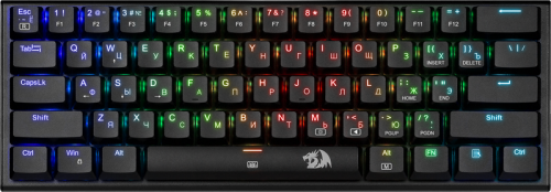 Клавиатура проводная игровая механическая REDRAGON Anivia RGB, тихая, 61 клавиш, черная (1/20) (70619)
