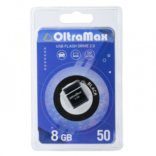 Флеш-накопитель USB  8GB  OltraMax   50  чёрный (OM008GB-mini-50-B) фото 4