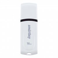Флеш-накопитель USB  16GB  Smart Buy  Paean  белый (SB16GBPN-W)