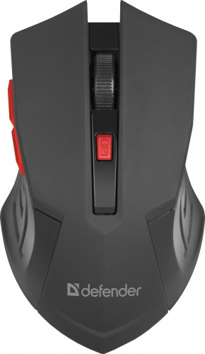 Беспроводная мышь DEFENDER Accura MM-275, 6 кнопок, 800-1600 dpi, USB, красный, (1/40) (52276) фото 5