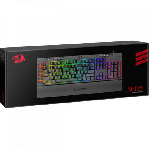Клавиатура проводная игровая REDRAGON Shiva RU,RGB, 26 anti-ghost keys, черная (1/10) (77689) фото 12