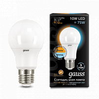 Лампа светодиодная GAUSS A60 10W E27 930lm 2700K/4100K изменямая цветовая температура (1/10/50) (102502110-T)