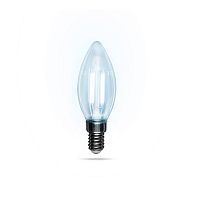 Лампа светодиодная REXANT филаментная Свеча CN35 9,5 Вт 950 Лм 4000K E14 прозрачная колба (10/100) (604-092)