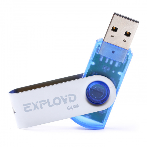 Флеш-накопитель USB  64GB  Exployd  530  синий (EX064GB530-Bl) фото 2