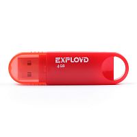 Флеш-накопитель USB  4GB  Exployd  570  красный (EX-4GB-570-Red)