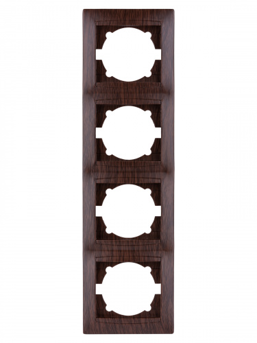 Рамка 4-х постовая вертикальная венге , с/у, "Лама" (12/144) TDM (SQ1815-0435) фото 4