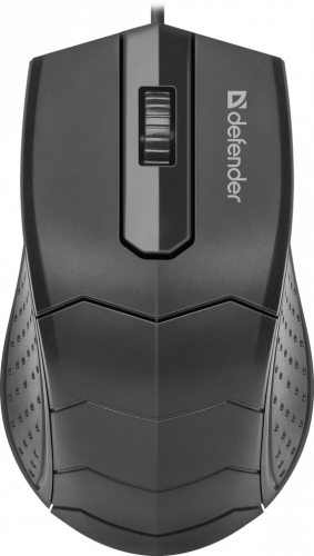 Мышь проводная игровая DEFENDER HIT MB-530, USB, 3 кнопки, 1000DPI, черный (1/40) (52530)