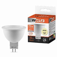 Лампа светодиодная WOLTA MR16 7.5Вт 3000К 625лм GU5.3 1/50 (25YMR16-220-7.5GU5.3)