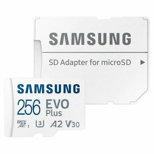 Карта памяти MicroSDXC  256GB  Samsung Class 10 Evo Plus U3 (R/W 130 MB/s) + SD адаптер (MB-MC256KA/APC)
