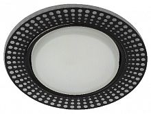  Светильник ЭРА декоративный  со светодиодной подсветкой GX53, белый/черный (30/720) DK LD29 WH/BK