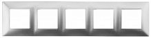 Рамка ЭРА серии Elegance скрытой установки на 5 постов алюминий (1/10/100) (Б0034407)