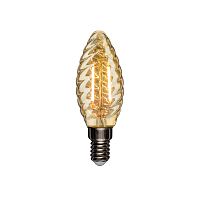 Лампа светодиодная REXANT филаментная Витая свеча LCW35 9,5 Вт 950 Лм 2400K E14 золотистая колба (10/100) (604-120)