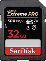 Карта памяти SDHC  32GB  Sandisk Class 10 Extreme Pro UHS-II, U3, V90 (300 Mb/s) (SDSDXDK-032G-GN4IN)