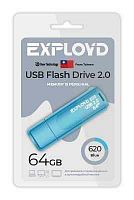 Флеш-накопитель USB  64GB  Exployd  620  синий (EX-64GB-620-Blue)