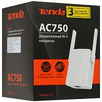 WIFI усилитель сигнала TENDA A15, стандарта AC, 750Мбит/c, 2.4ГГц, и 5ГГц 802.11n/g/b/ac с 1*10/100 Lan портом, кнопка WPS, белый (1/60)