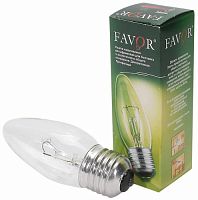 Лампа FAVOR накаливания B36 свеча 60Вт E27 230В прозрачная (1/100) (Б0046498)