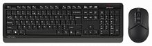 Комплект беспроводной Клавиатура + Мышь A4TECH Fstyler FG1012, USB Multimedia, клав:черная/серая мышь:черная (FG1012 BLACK)