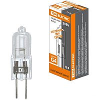 Лампа TDM капсульная галогенная G4 20Вт JC 12В прозрачная (1/1000) (SQ0341-0046)