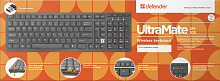 Клавиатура беспроводная DEFENDER UltraMate SM-535 RU, мультимедиа, черная (1/20) (45535)
