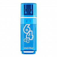 Флеш-накопитель USB  64GB  Smart Buy  Glossy  синий (SB64GBGS-B)