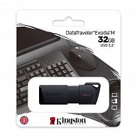 Флеш-накопитель USB 3.2  32GB  Kingston  DataTraveler Exodia M  чёрный (DTXM/32GB)