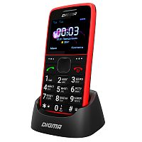 Мобильный телефон Digma Linx S220 32Mb красный 2Sim 2.2" 220x176 0.3Mpix GSM900/1800 MP3 FM microSD max32Gb (1515468)