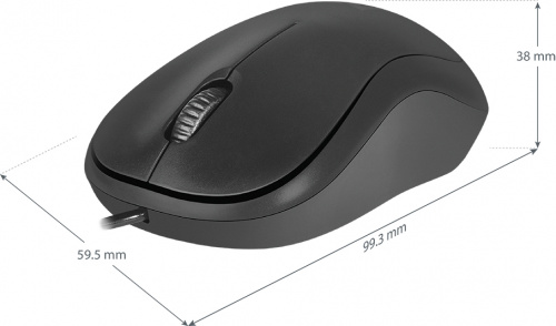 Мышь проводная DEFENDER Patch MS-759, USB, 3 кнопки, 1000 dpi, черный (1/100) (52759) фото 9