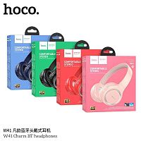 Наушники полноразмерные HOCO W41 Charm, Bluetooth, 200 мАч, розовый (1/60) (6931474789280)