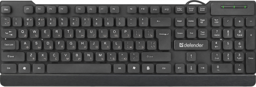 Клавиатура проводная DEFENDER Element HB-190 USB RU, полноразмерная, ,черная  (45191) фото 2