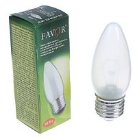Лампа FAVOR накаливания B36 свеча 60Вт E27 230В матовая (1/100)